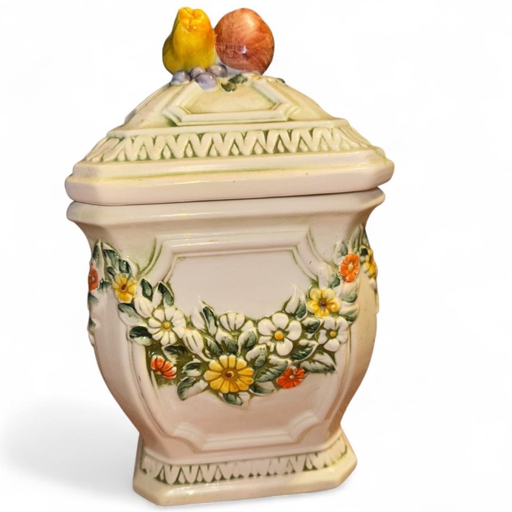 Vintage Large Lefton Fruit Fantasia Canister